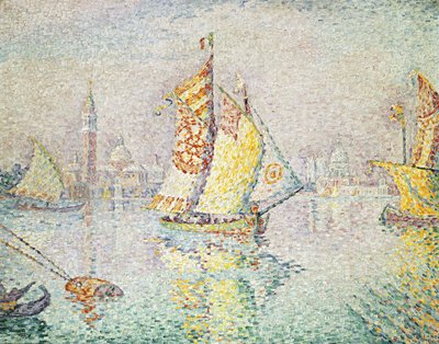 Het gele zeil, Venetië, 1904 door Paul Signac